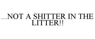 ...NOT A SHITTER IN THE LITTER!!