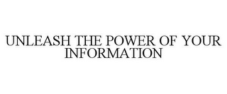 UNLEASH THE POWER OF YOUR INFORMATION