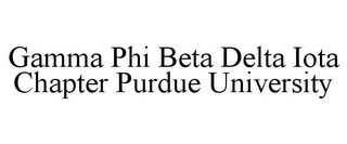 GAMMA PHI BETA DELTA IOTA CHAPTER PURDUE UNIVERSITY