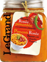 LEGRAND SAUCE ROSEE PIMENTEE AVEC PIMENTS JALAPENO PIMENTI ROSEE SAUCE WITH JALAPENO PEPPERS