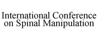 INTERNATIONAL CONFERENCE ON SPINAL MANIPULATION