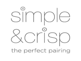 SIMPLE & CRISP THE PERFECT PAIRING