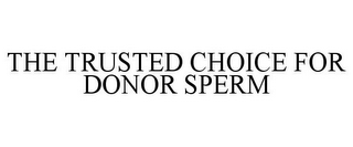 THE TRUSTED CHOICE FOR DONOR SPERM