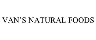 VAN'S NATURAL FOODS