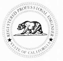 REGISTERED PROFESSIONAL ENGINEER STATE OF CALIFORNIA NAME LICENSE # BRANCH