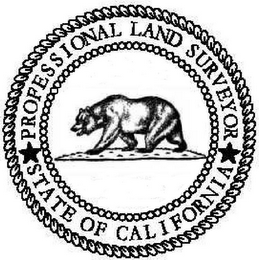 PROFESSIONAL LAND SURVEYOR STATE OF CALIFORNIA NAME LICENSE #