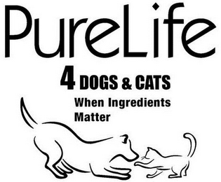 PURELIFE 4DOGS & CATS WHEN INGREDIENTS MATTER