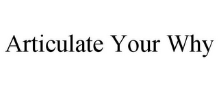 ARTICULATE YOUR WHY