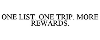 ONE LIST. ONE TRIP. MORE REWARDS.