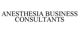 ANESTHESIA BUSINESS CONSULTANTS