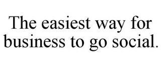 THE EASIEST WAY FOR BUSINESS TO GO SOCIAL.