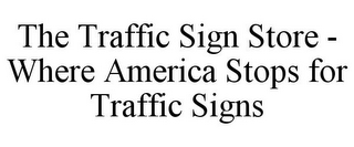 THE TRAFFIC SIGN STORE - WHERE AMERICA STOPS FOR TRAFFIC SIGNS