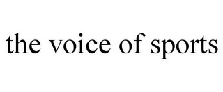 THE VOICE OF SPORTS