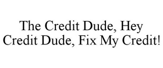 THE CREDIT DUDE, HEY CREDIT DUDE, FIX MY CREDIT!