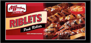 AUNT BESSIE'S EST. 1958 FINEST QUALITY MEATS RIBLETS PORK RIBLETS GREAT APPETIZER OR ENTREE!