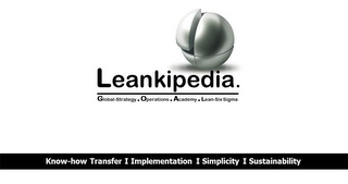 LEANKIPEDIA GLOBAL-STRATEGY OPERATIONS ACADEMY LEAN SIX SIGMA KNOW HOW TRANSFER IMPLEMENTATION SIMPLICITY SUSTAINABILITY