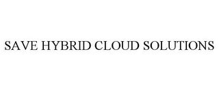 SAVE HYBRID CLOUD SOLUTIONS