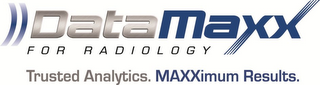 DATAMAXX FOR RADIOLOGY TRUSTED ANALYTICS. MAXXIMUM RESULTS.