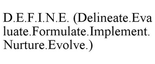 D.E.F.I.N.E. (DELINEATE.EVALUATE.FORMULATE.IMPLEMENT.NURTURE.EVOLVE.)