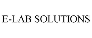 E-LAB SOLUTIONS