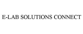 E-LAB SOLUTIONS CONNECT