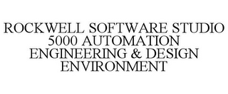 ROCKWELL SOFTWARE STUDIO 5000 AUTOMATION ENGINEERING & DESIGN ENVIRONMENT