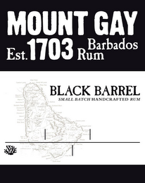 MOUNT GAY EST. 1703 BARBADOS RUM BLACK BARREL SMALL BATCH HANDCRAFTED RUM