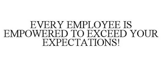 EVERY EMPLOYEE IS EMPOWERED TO EXCEED YOUR EXPECTATIONS!