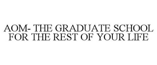 AOM- THE GRADUATE SCHOOL FOR THE REST OF YOUR LIFE