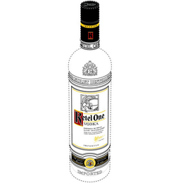 KETEL ONE VODKA IMPORTED K KETEL ONE THE NOLET DISTILLERY THE ORIGINAL POT STILL NO.1 KETEL ONE VODKA INSPIRED BY SMALL BATCH CRAFTSMANSHIP FROM OVER 10 GENERATIONS OF FAMILY DISTILLING EXPERTISE C.H.J. NOLET IMPORTED THE NOLET FAMILY DISTILLERY FOUNDED IN 1691 IMPORTED