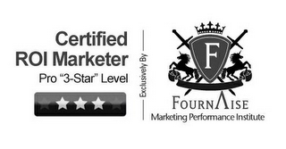 CERTIFIED ROI MARKETER PRO "3-STAR LEVEL" EXCLUSIVELY BY F FOURNAISE MARKETING PERFORMANCE INSTITUTE