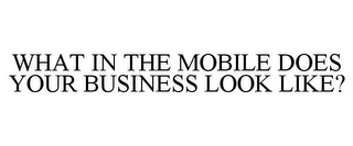 WHAT IN THE MOBILE DOES YOUR BUSINESS LOOK LIKE?