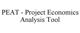 PEAT - PROJECT ECONOMICS ANALYSIS TOOL