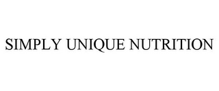 SIMPLY UNIQUE NUTRITION