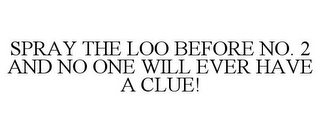 SPRAY THE LOO BEFORE NO. 2 AND NO ONE WILL EVER HAVE A CLUE!