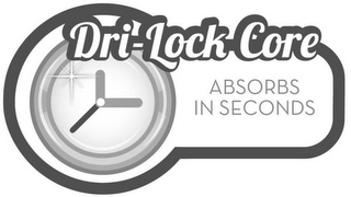 DRI-LOCK CORE ABSORBS IN SECONDS