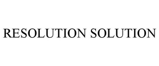 RESOLUTION SOLUTION