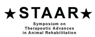 STAAR SYMPOSIUM ON THERAPEUTIC ADVANCESIN ANIMAL REHABILITATION