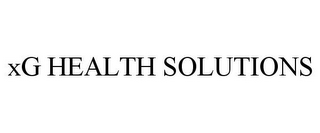 XG HEALTH SOLUTIONS