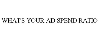 WHAT'S YOUR AD SPEND RATIO