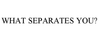 WHAT SEPARATES YOU?