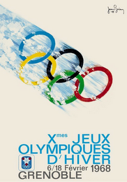 XMES JEUX OLYMPIQUES D'HIVER 6/18 FÉVRIER 1968 GRENOBLE JEAN BRIAN