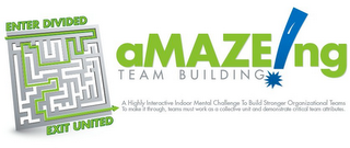 AMAZEING TEAM BUILDING ENTER DIVIDED EXIT UNITED A HIGHLY INTERACTIVE INDOOR MENTAL CHALLENGE TO BUILD STRONGER ORGANIZATIONAL TEAMS AND THE WORDS TO MAKE IT THROUGH, TEAMS MUST WORK TOGETHER AS A COLLECTIVE UNIT AND DEMONSTRATE CRITICAL TEAM ATTRIBUTES.