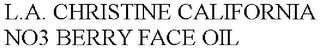 L.A. CHRISTINE CALIFORNIA NO3 BERRY FACE OIL