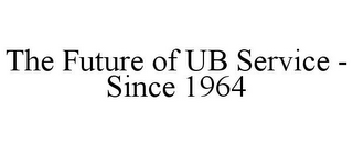 THE FUTURE OF UB SERVICE - SINCE 1964