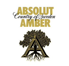 ABSOLUT COUNTRY OF SWEDEN AMBER A