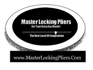 MASTER LOCKING PLIERS FOR YOUR EVERYDAY NEEDS! THE NEXT LEVEL OF IMAGINATION WWW.MASTERLOCKINGPLIERS.COM