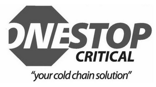 ONESTOP CRITICAL "YOUR COLD CHAIN SOLUTION"