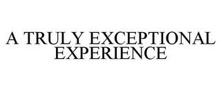 A TRULY EXCEPTIONAL EXPERIENCE