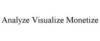 ANALYZE VISUALIZE MONETIZE